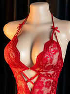 Elegant Lace Bodysuit for Women with Modern Open Detail