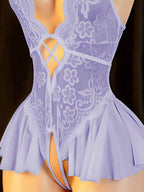 Elegant Lace Bodysuit for Women with Modern Open Detail