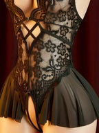 Elegant Lace Bodysuit for Women with Modern Open Detail