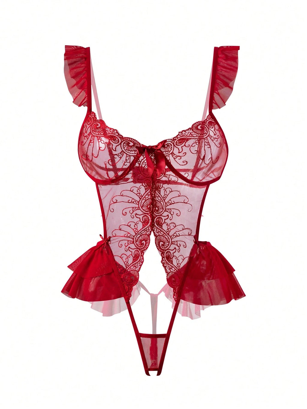 Sexy Hollow Out Bodysuits, Women’s Tight Lingerie Jumpsuits