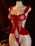 Sexy Hollow Out Bodysuits, Women’s Tight Lingerie Jumpsuits