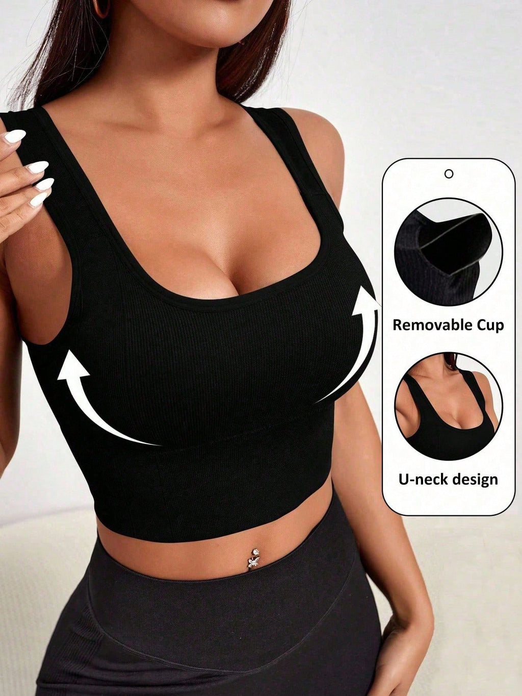 Seamless Sports Bra with Removable Padding | Lift Support Comfortable Activewear Bra