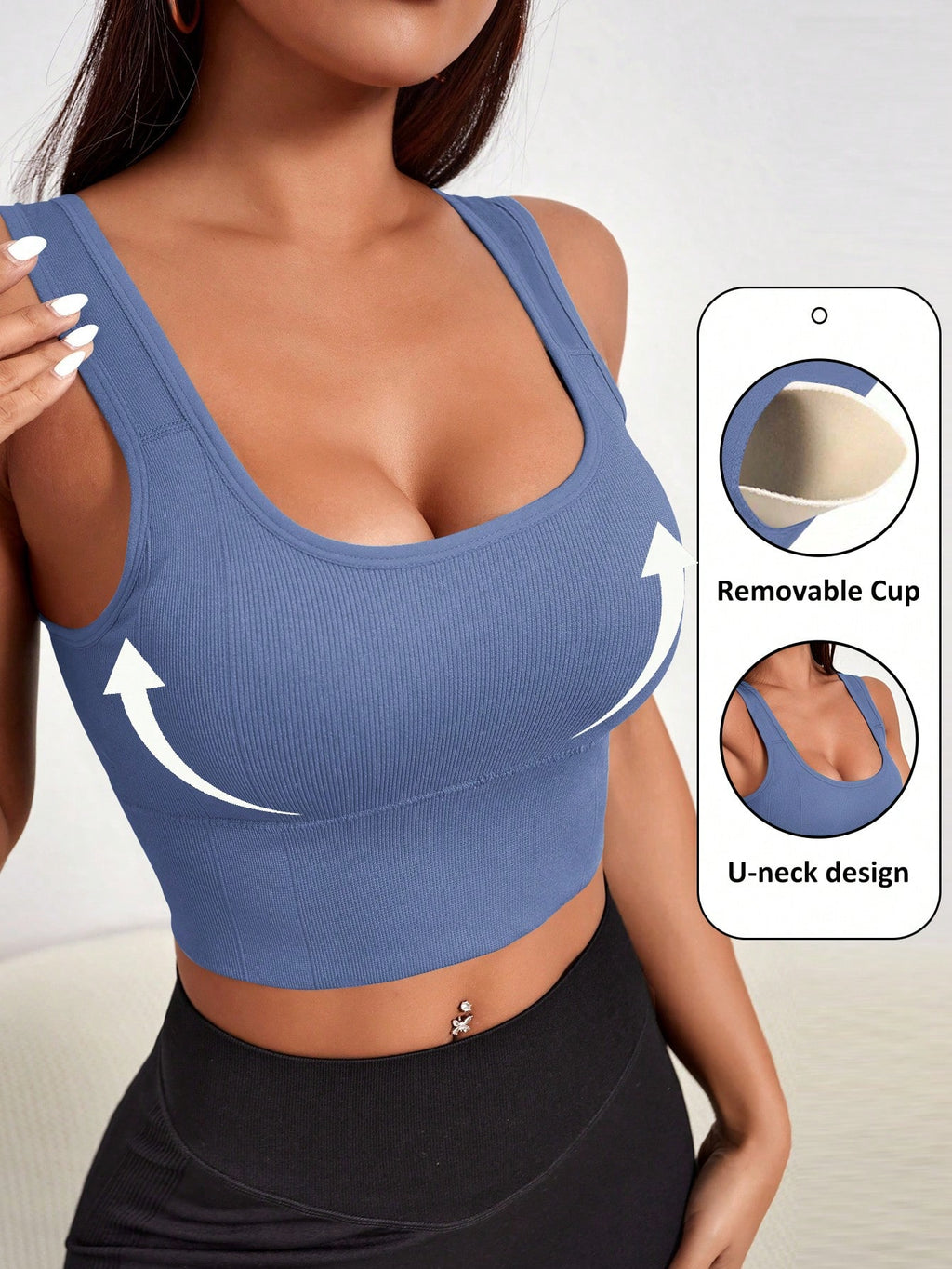 Seamless Sports Bra with Removable Padding | Lift Support Comfortable Activewear Bra