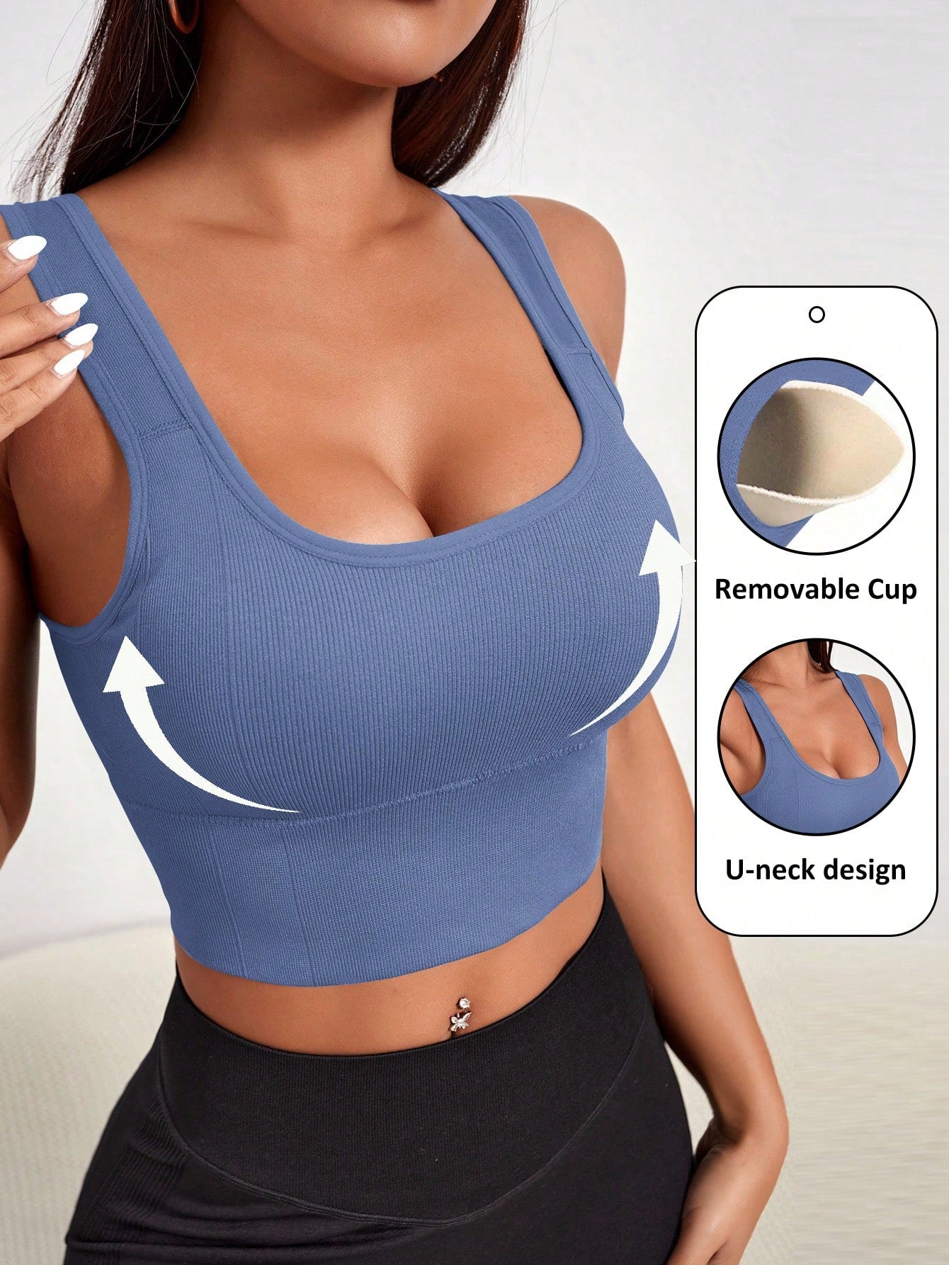 Seamless Sports Bra with Removable Padding | Lift Support Comfortable Activewear Bra