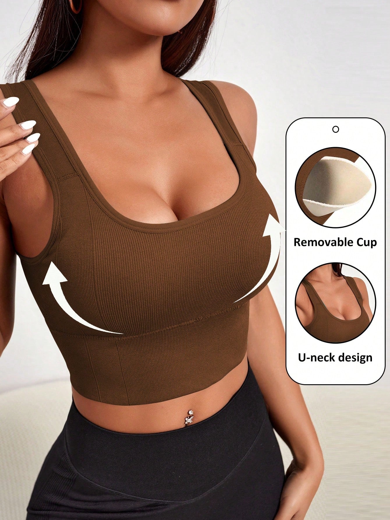 Seamless Sports Bra with Removable Padding | Lift Support Comfortable Activewear Bra