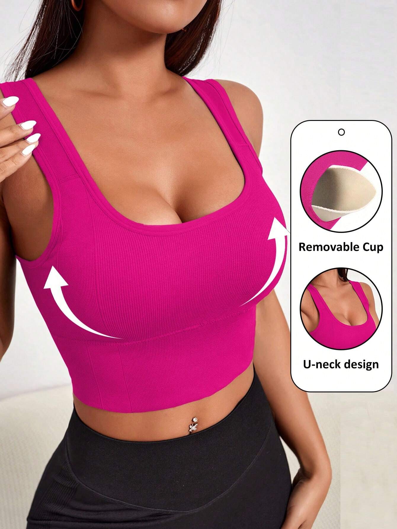 Seamless Sports Bra with Removable Padding | Lift Support Comfortable Activewear Bra
