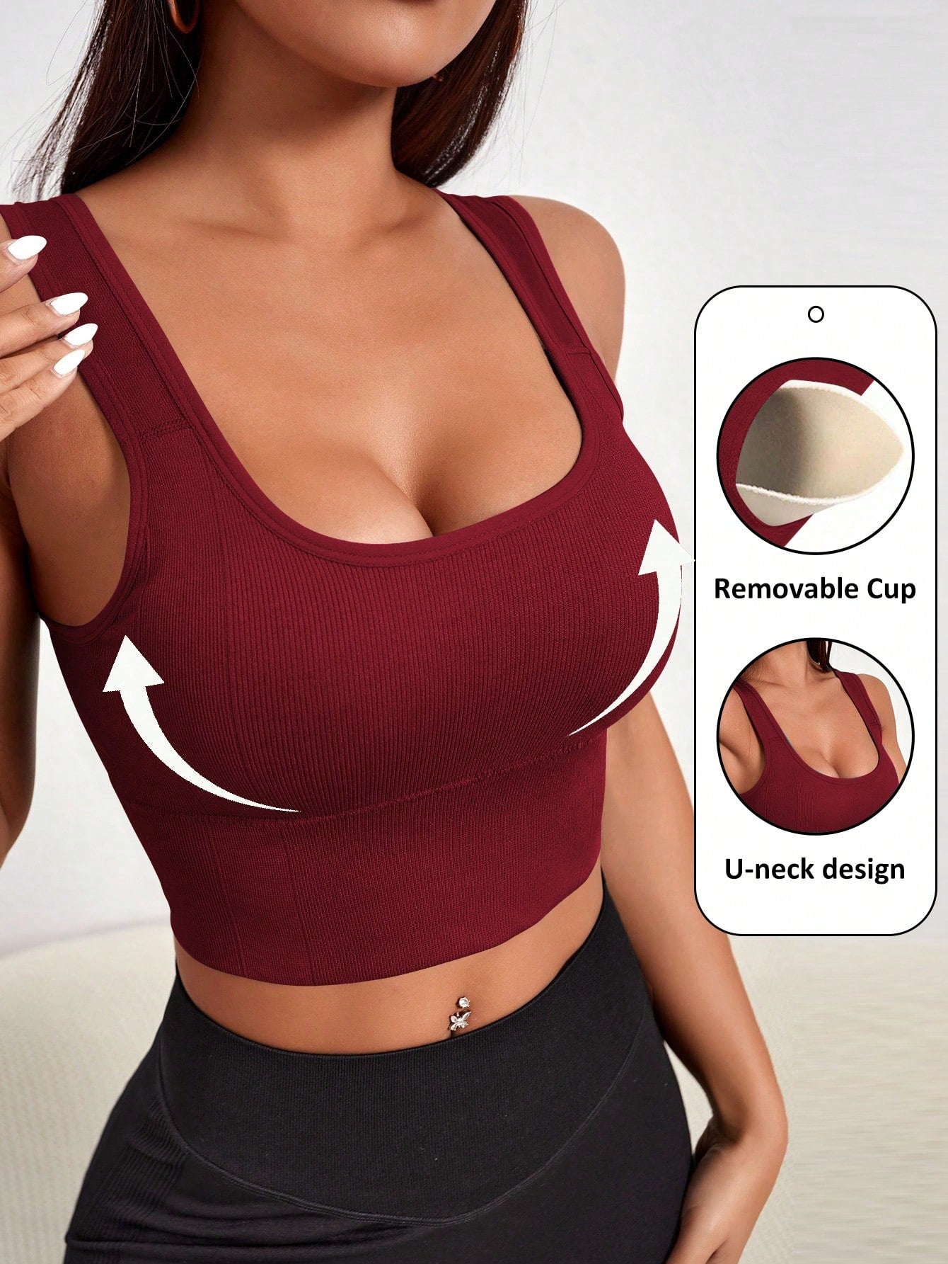 Seamless Sports Bra with Removable Padding | Lift Support Comfortable Activewear Bra