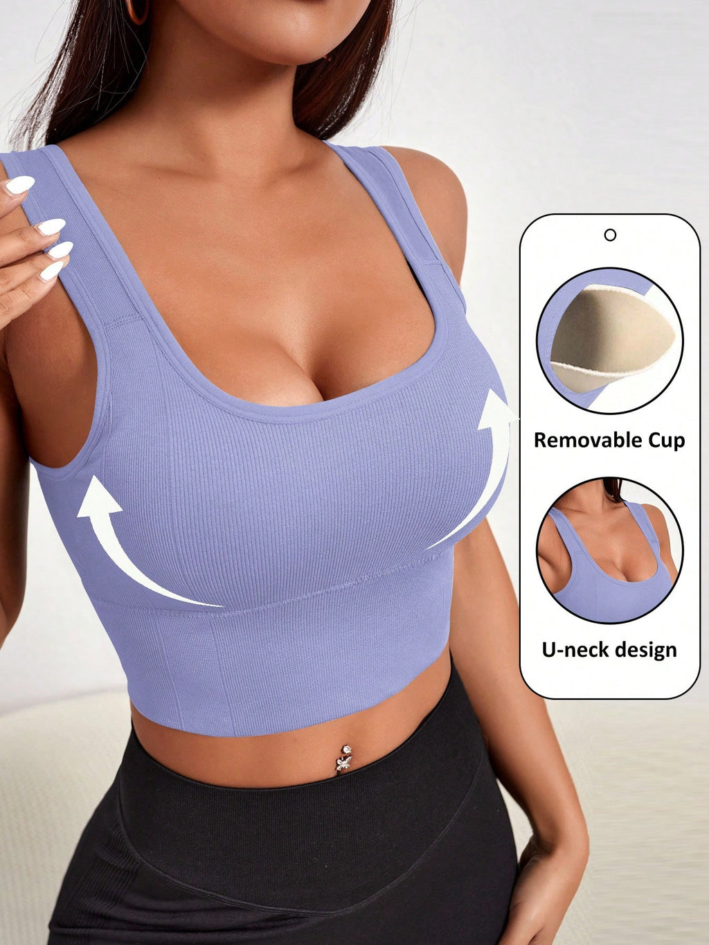 Seamless Sports Bra with Removable Padding | Lift Support Comfortable Activewear Bra