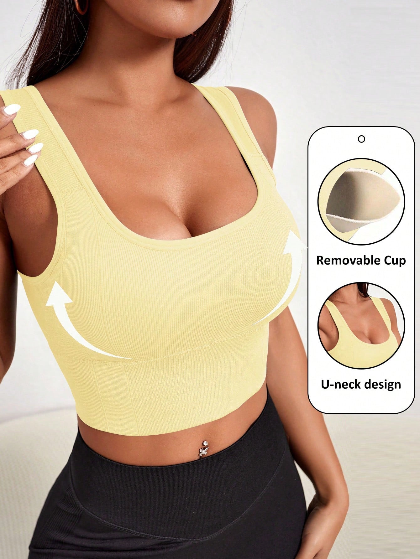 Seamless Sports Bra with Removable Padding | Lift Support Comfortable Activewear Bra