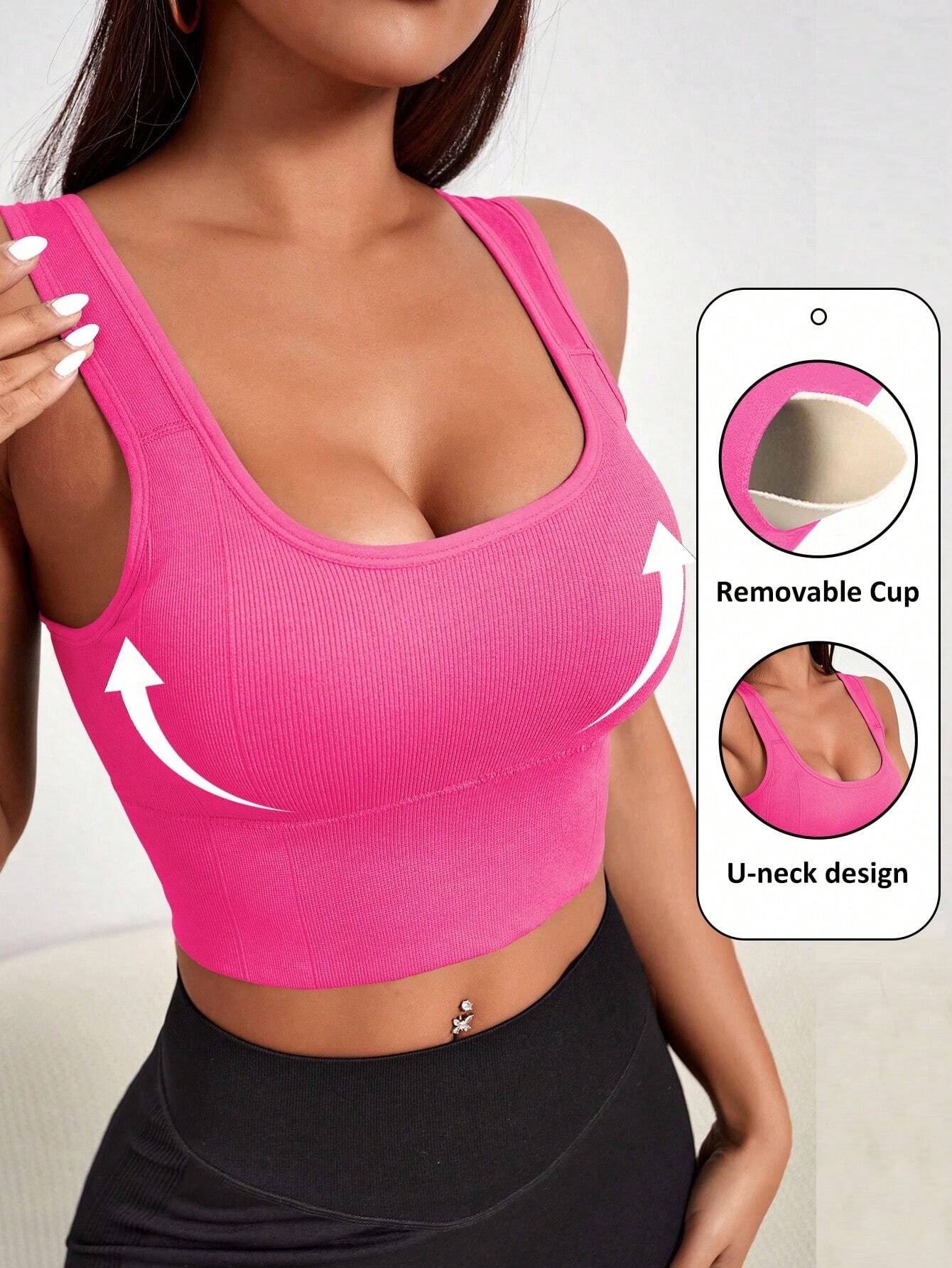 Seamless Sports Bra with Removable Padding | Lift Support Comfortable Activewear Bra