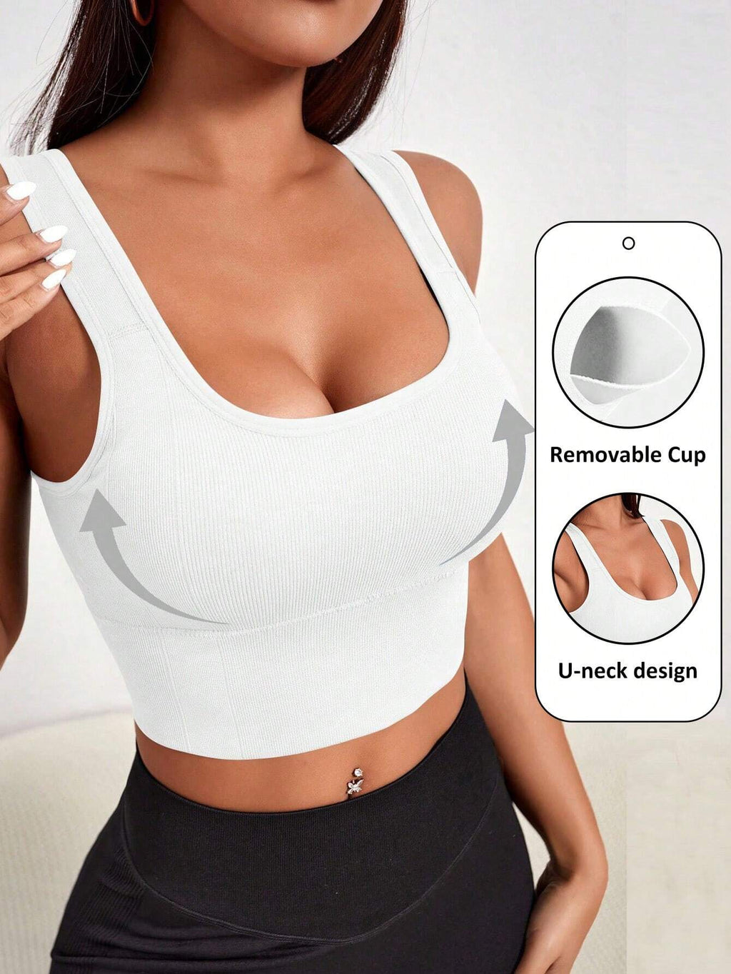 Seamless Sports Bra with Removable Padding | Lift Support Comfortable Activewear Bra