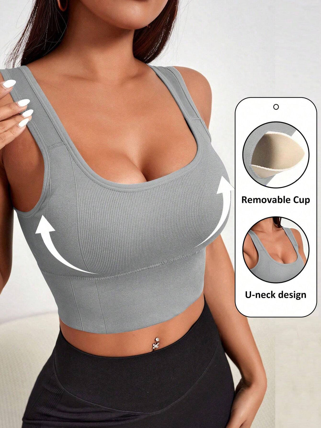 Seamless Sports Bra with Removable Padding | Lift Support Comfortable Activewear Bra
