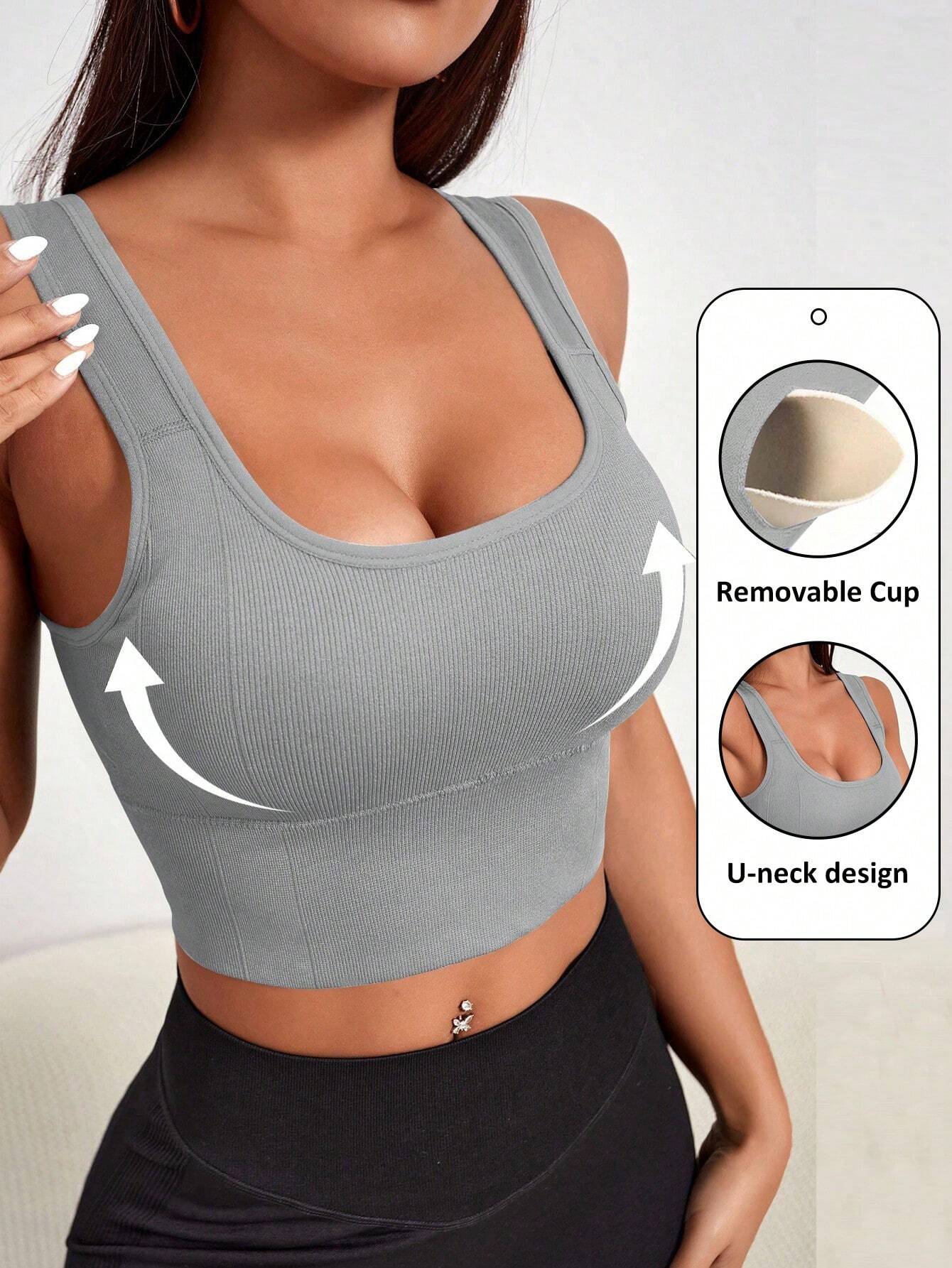 Seamless Sports Bra with Removable Padding | Lift Support Comfortable Activewear Bra