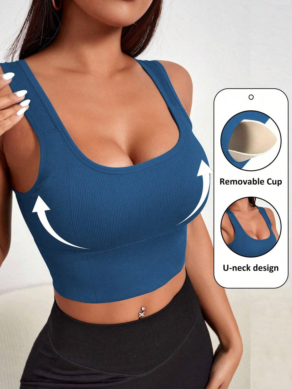 Seamless Sports Bra with Removable Padding | Lift Support Comfortable Activewear Bra