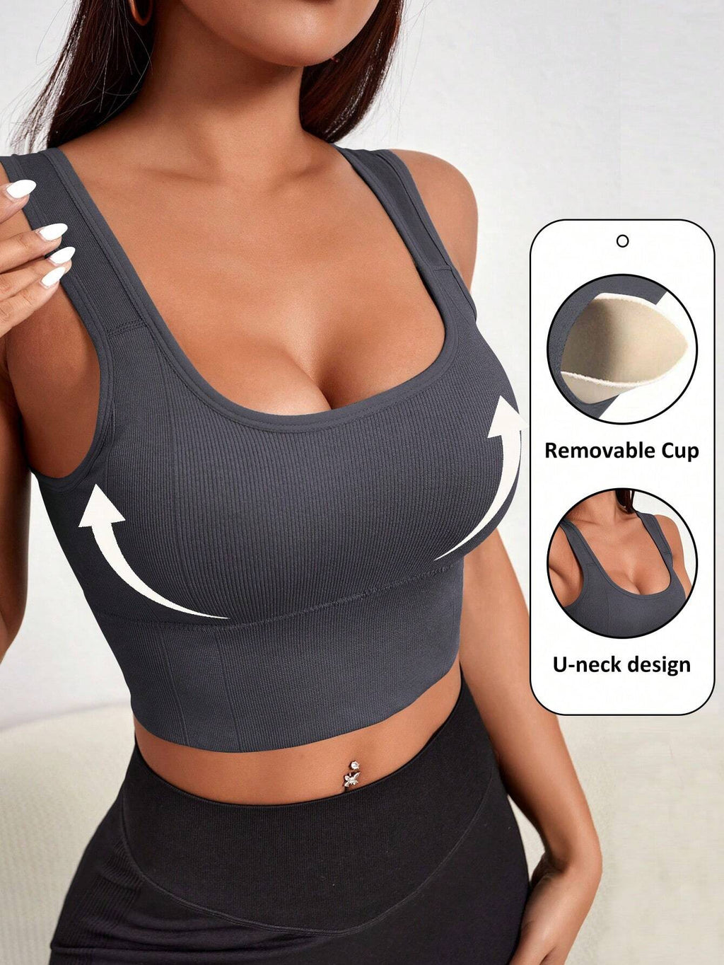 Seamless Sports Bra with Removable Padding | Lift Support Comfortable Activewear Bra