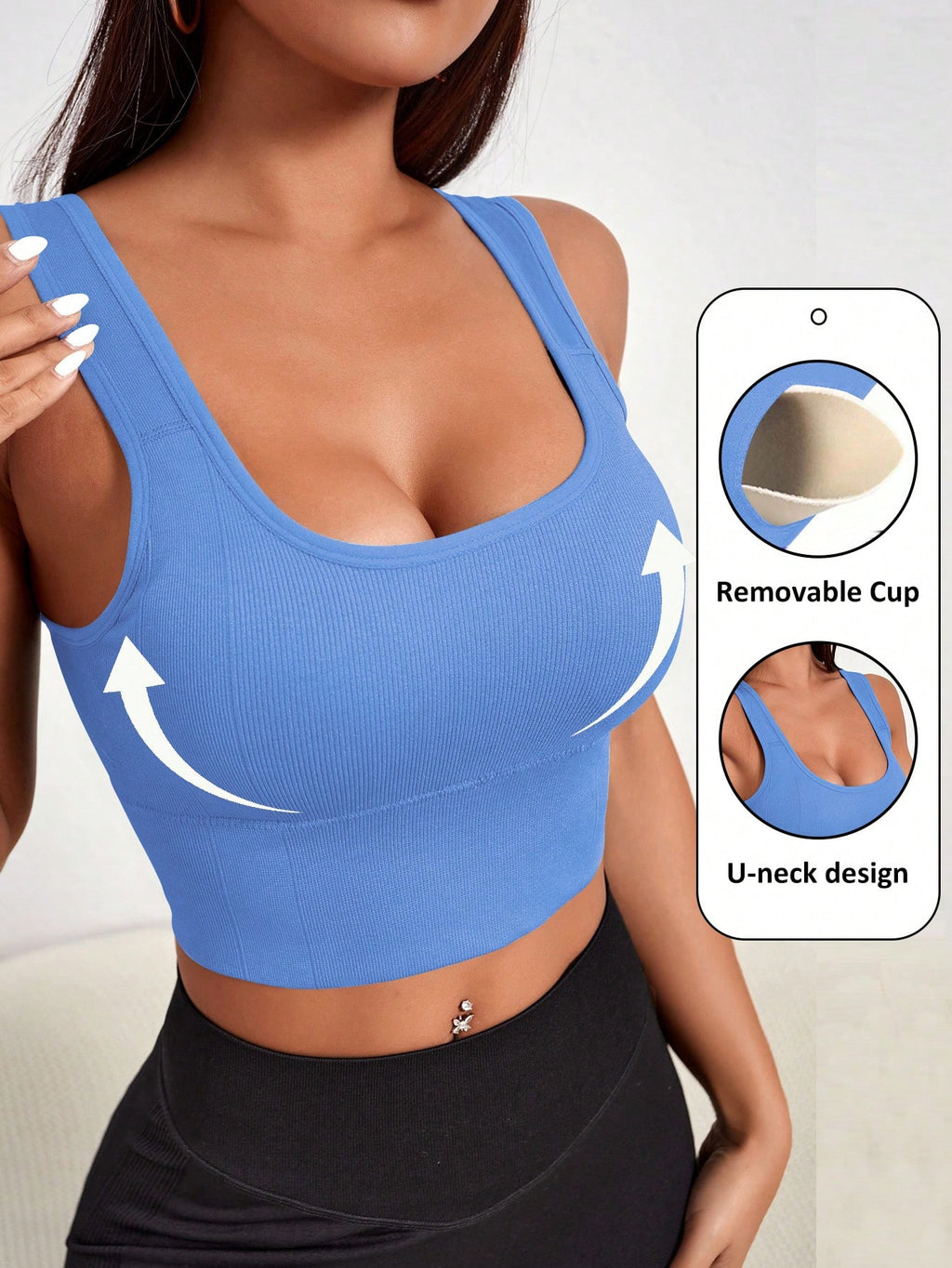 Seamless Sports Bra with Removable Padding | Lift Support Comfortable Activewear Bra