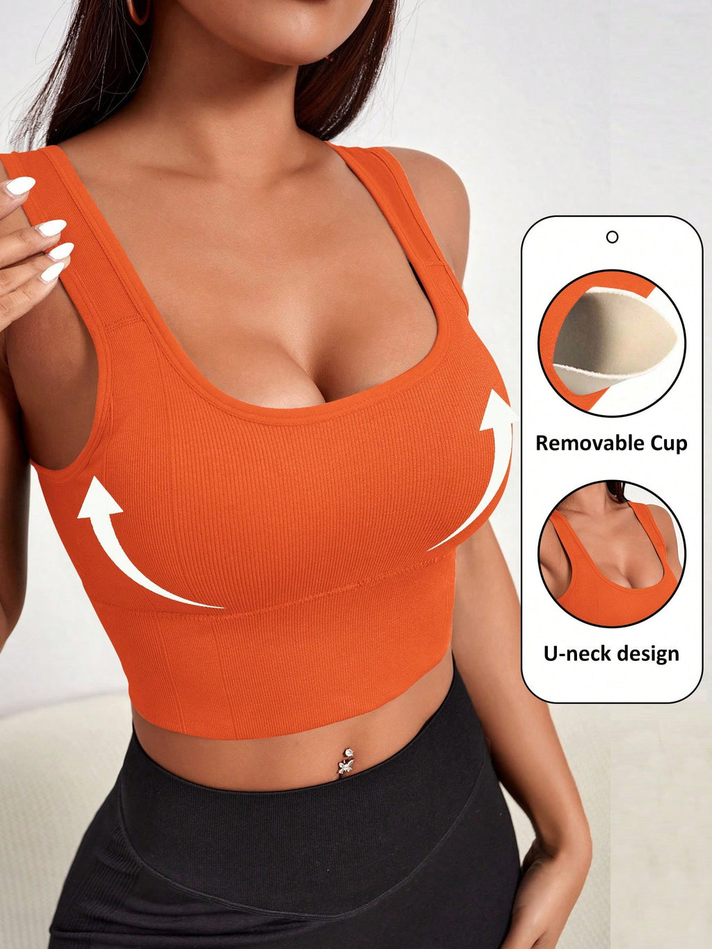 Seamless Sports Bra with Removable Padding | Lift Support Comfortable Activewear Bra