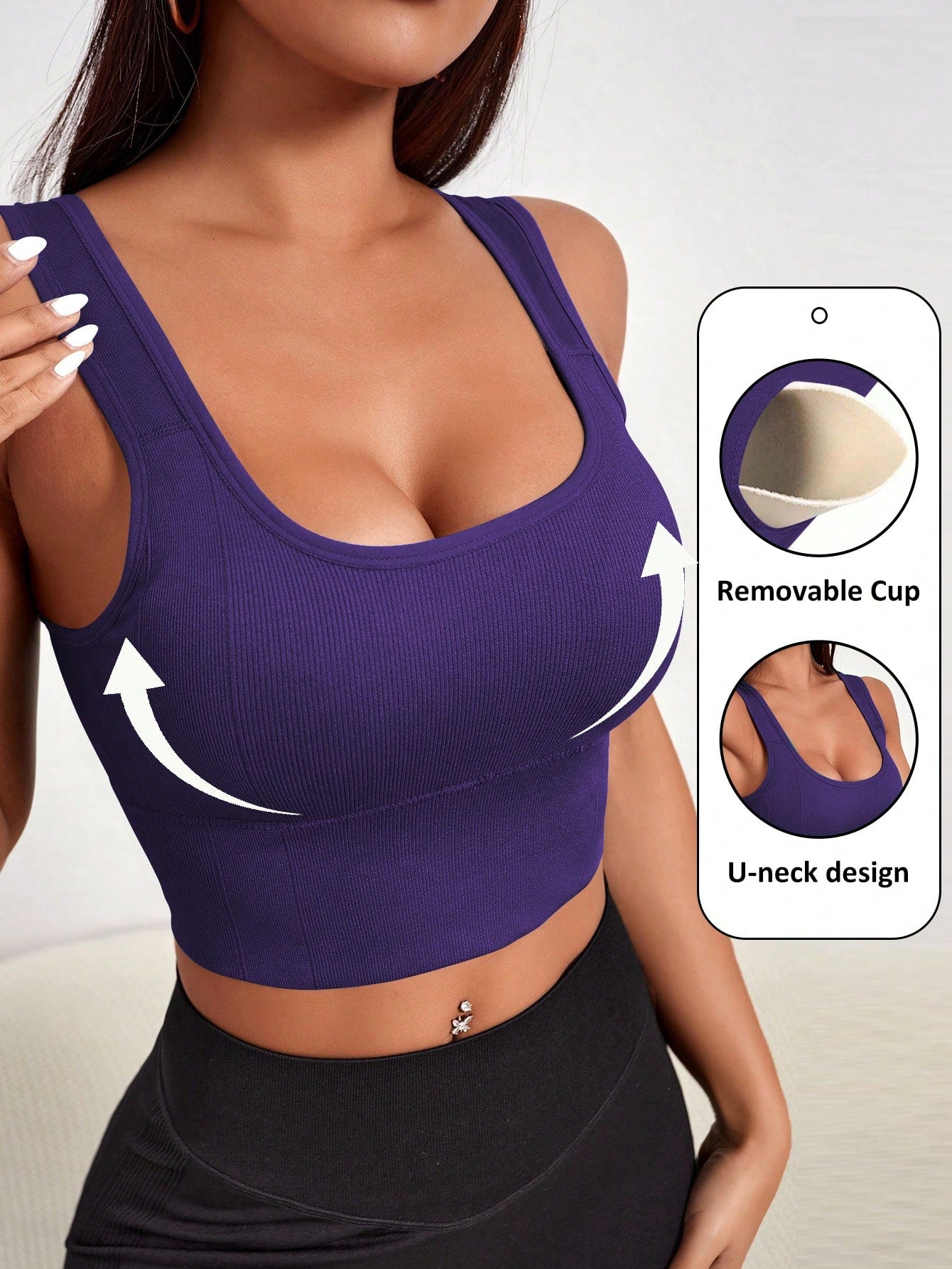 Seamless Sports Bra with Removable Padding | Lift Support Comfortable Activewear Bra