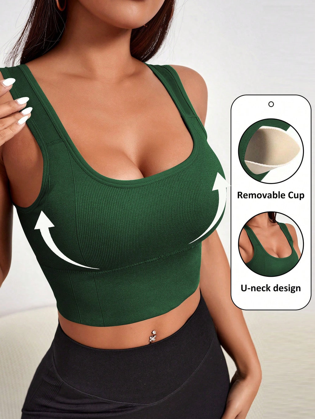 Seamless Sports Bra with Removable Padding | Lift Support Comfortable Activewear Bra