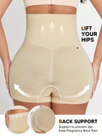 Maternity High Waisted Belly Support Shorts | Expandable Yoga Activewear | Christmas Edition