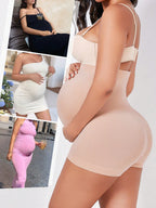 Maternity High Waisted Belly Support Shorts | Expandable Yoga Activewear | Christmas Edition