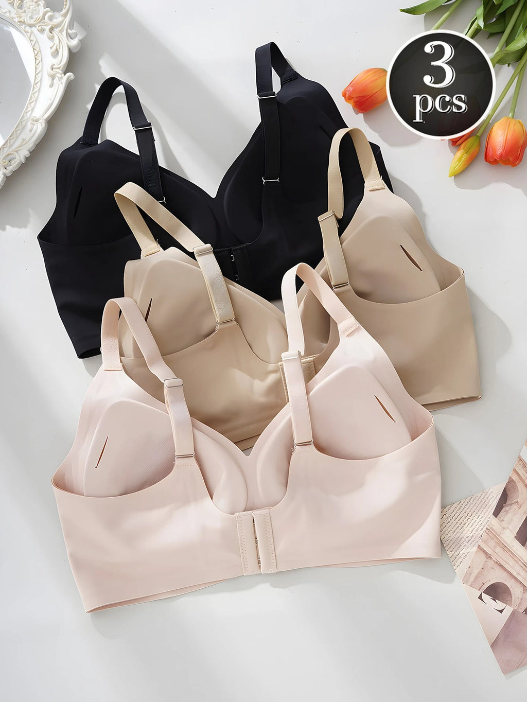Wireless Jelly Bra | Seamless Sports Bra | Wire-Free Comfort | Soft Support | Full Bust Friendly