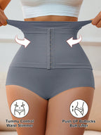 High Waist Tummy Control Shaper Panties | Buckle Closure Butt Lifter
