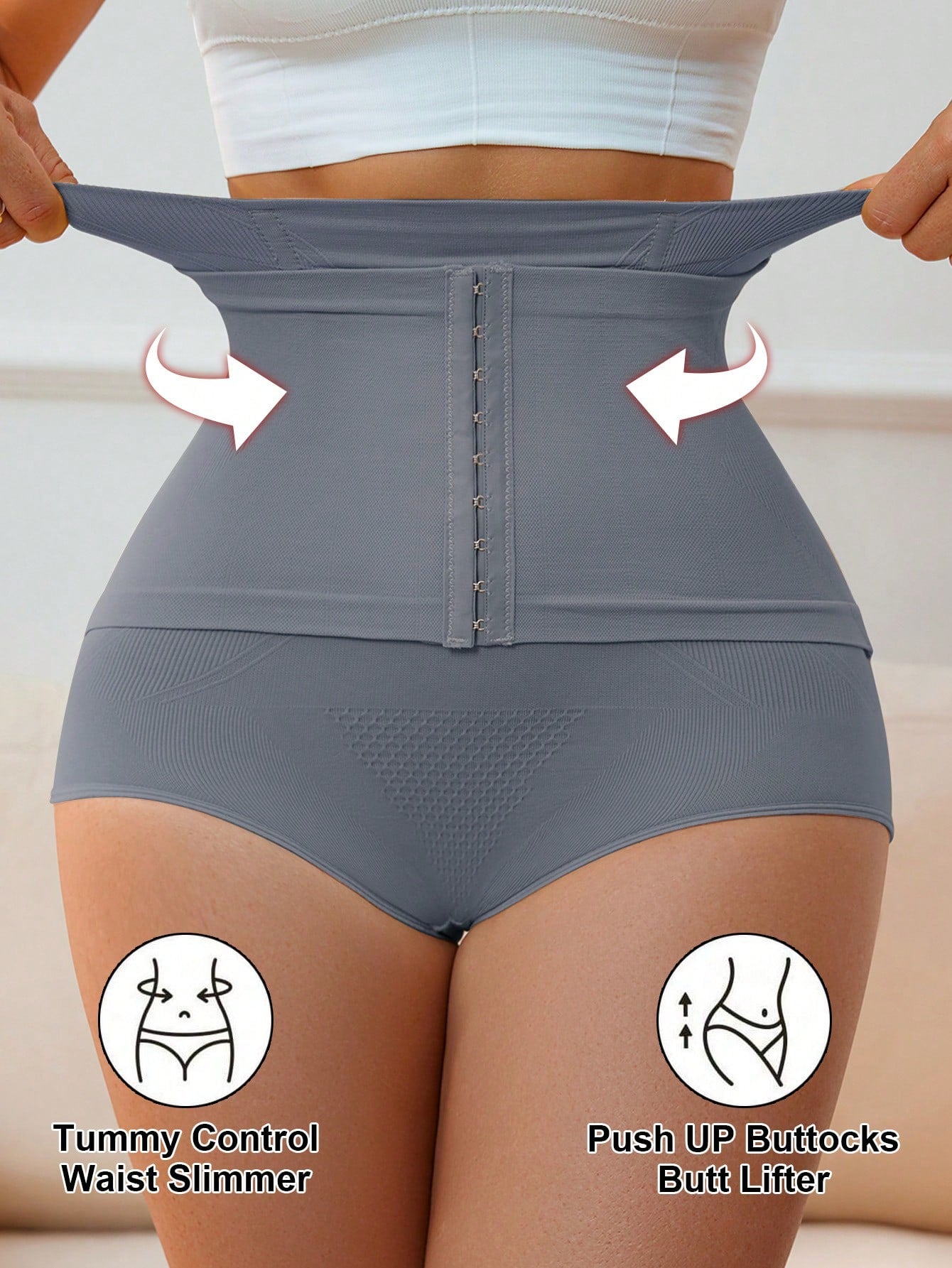 High Waist Tummy Control Shaper Panties | Buckle Closure Butt Lifter