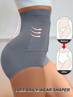 High Waist Tummy Control Shaper Panties | Buckle Closure Butt Lifter