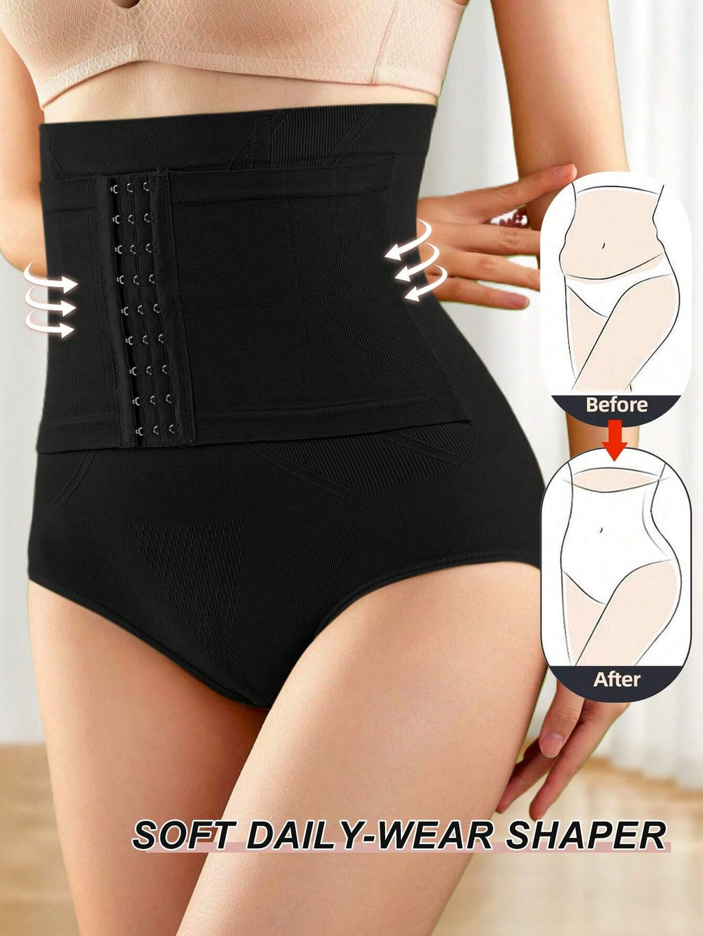 High Waist Tummy Control Shaper Panties | Buckle Closure Butt Lifter