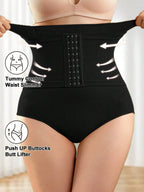 High Waist Tummy Control Shaper Panties | Buckle Closure Butt Lifter