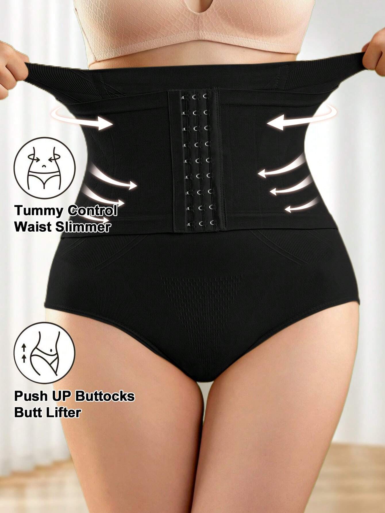 High Waist Tummy Control Shaper Panties | Buckle Closure Butt Lifter