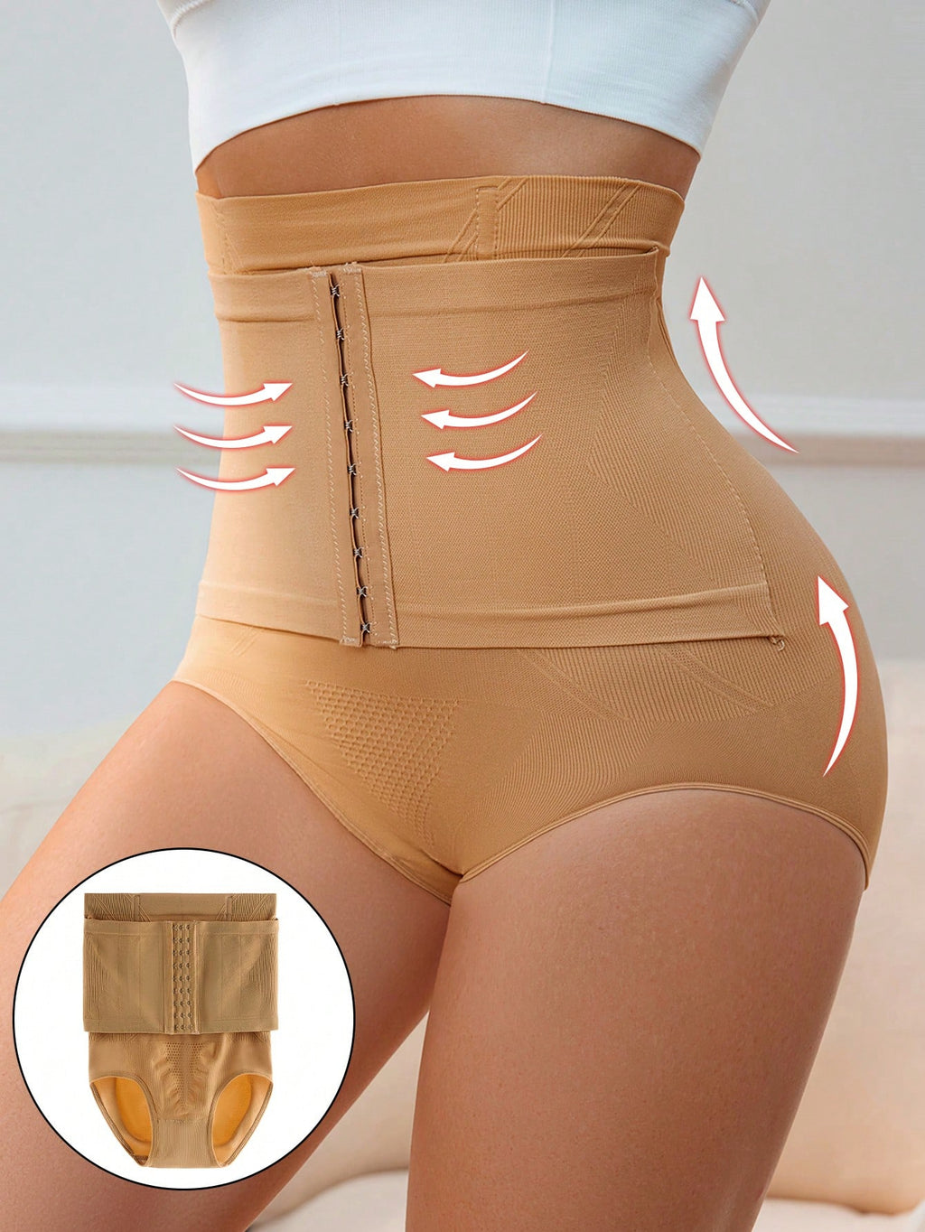 High Waist Tummy Control Shaper Panties | Buckle Closure Butt Lifter