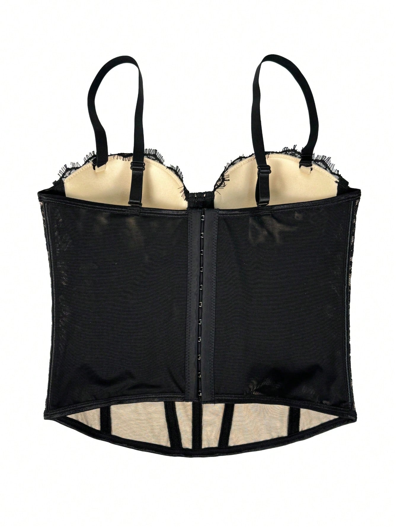 Floral Lace Trim Bustier Corset – High-Compression Shaper Top