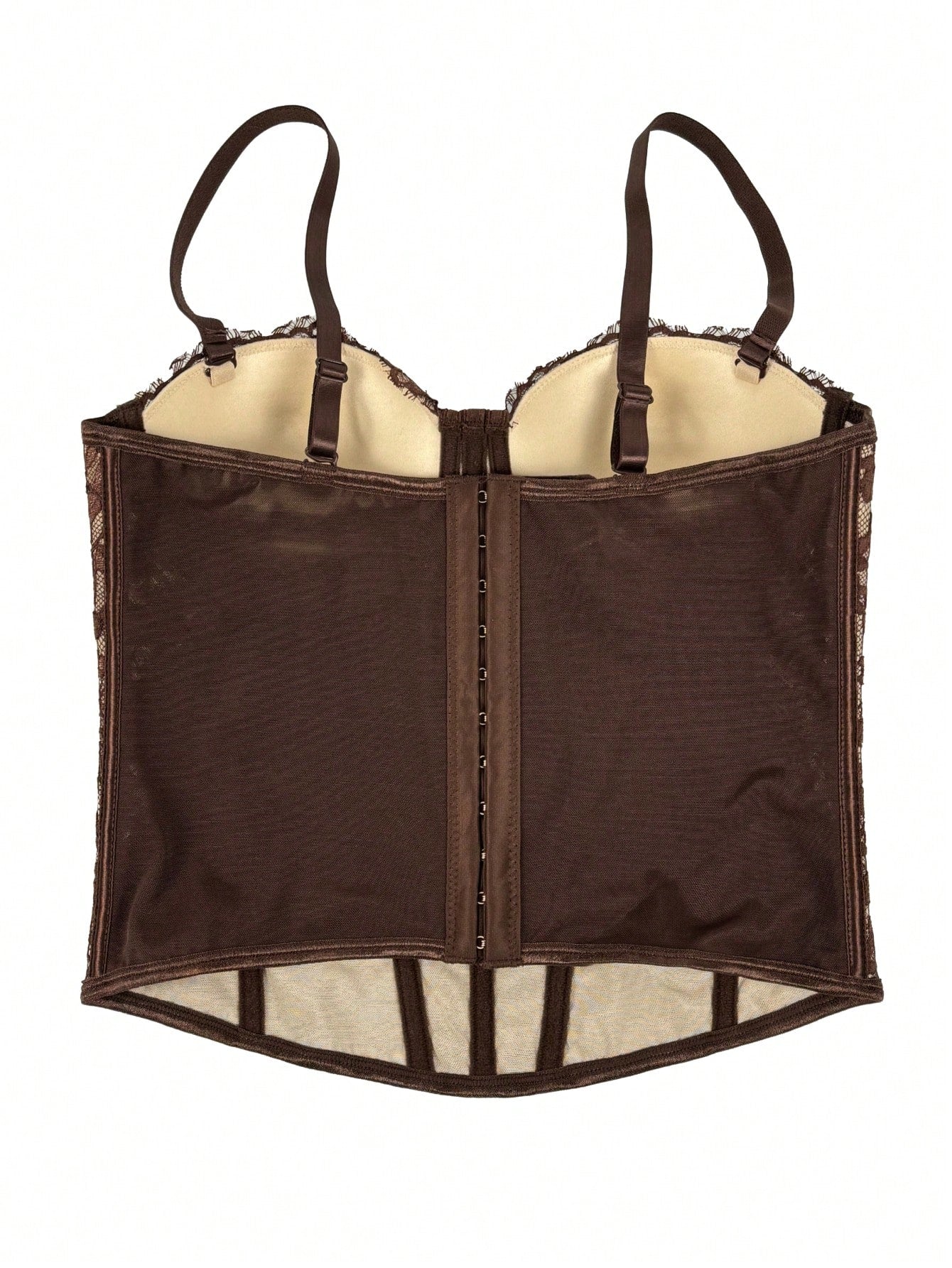 Floral Lace Trim Bustier Corset – High-Compression Shaper Top