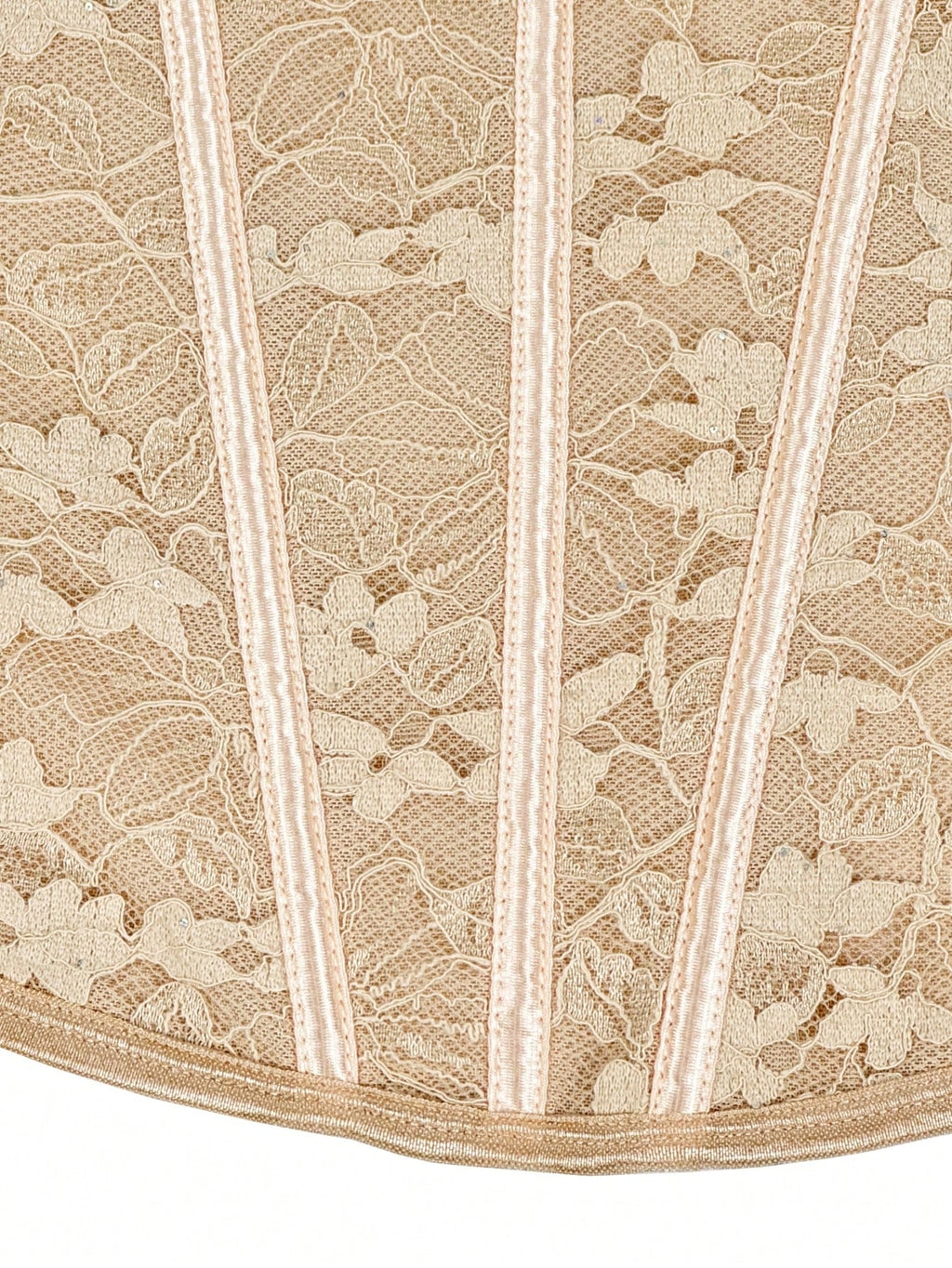 Floral Lace Trim Bustier Corset – High-Compression Shaper Top