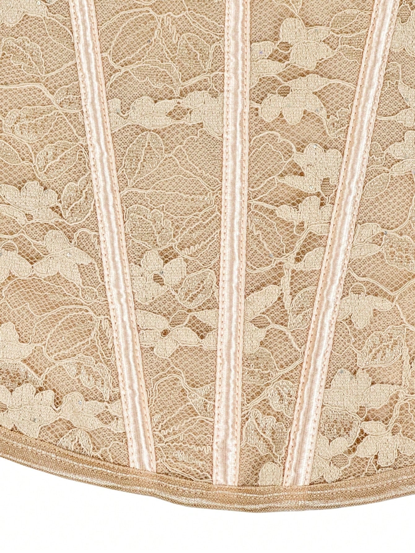 Floral Lace Trim Bustier Corset – High-Compression Shaper Top
