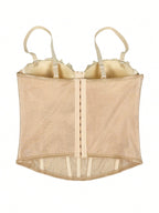 Floral Lace Trim Bustier Corset – High-Compression Shaper Top