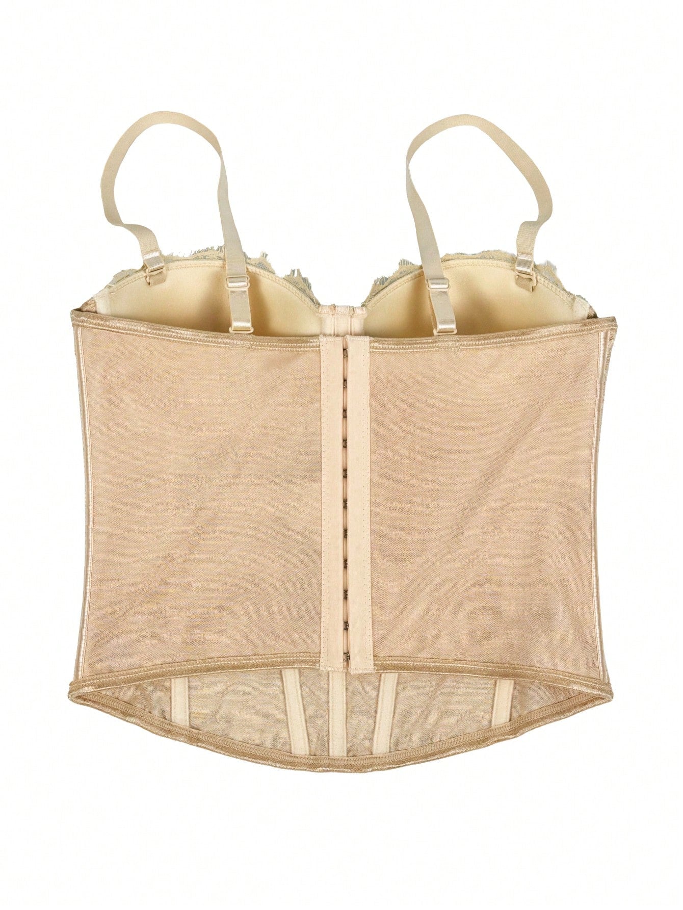Floral Lace Trim Bustier Corset – High-Compression Shaper Top