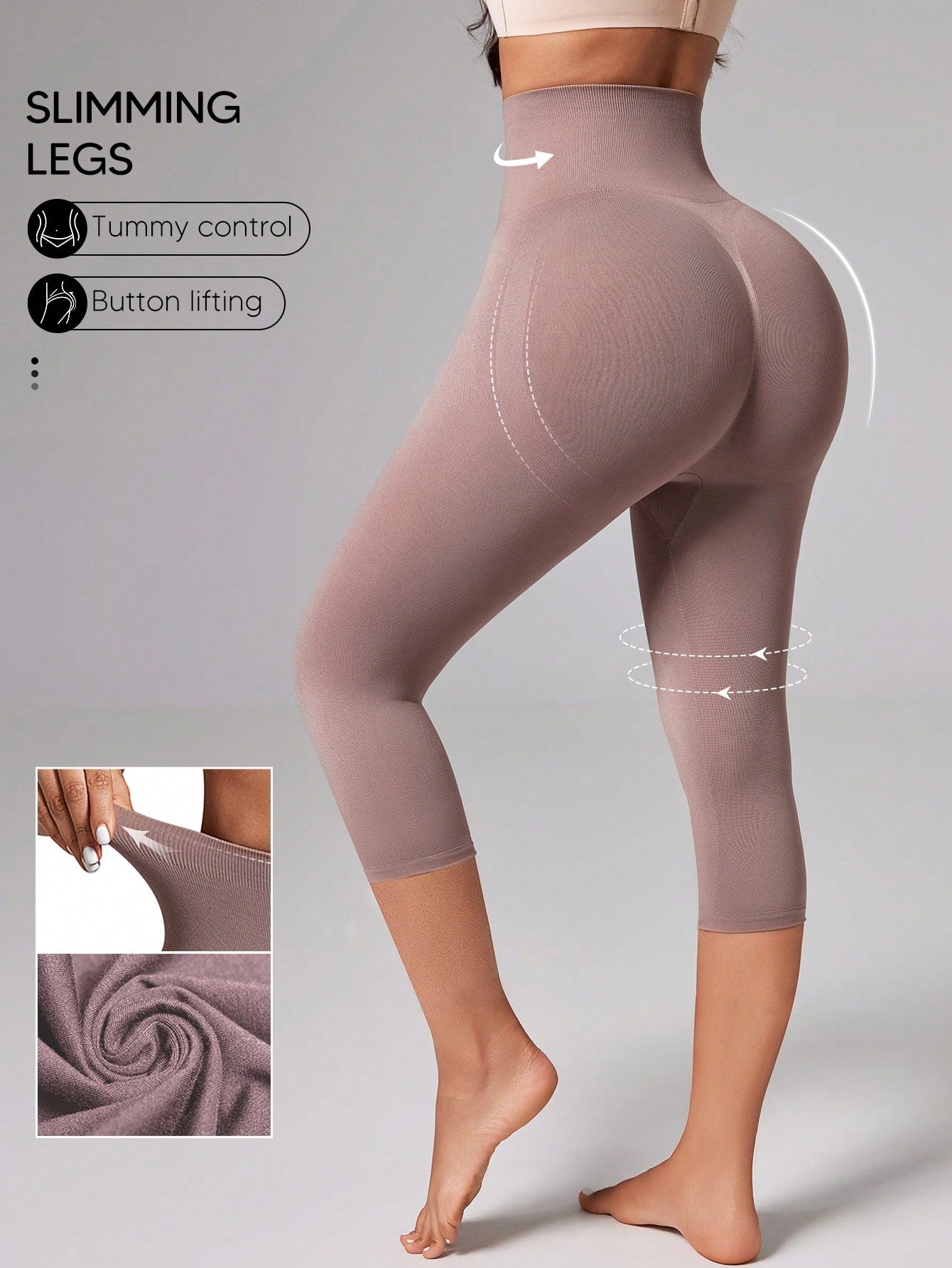 Sculpting 7/8 Length Leggings | High-Waist Tummy Control Shaper