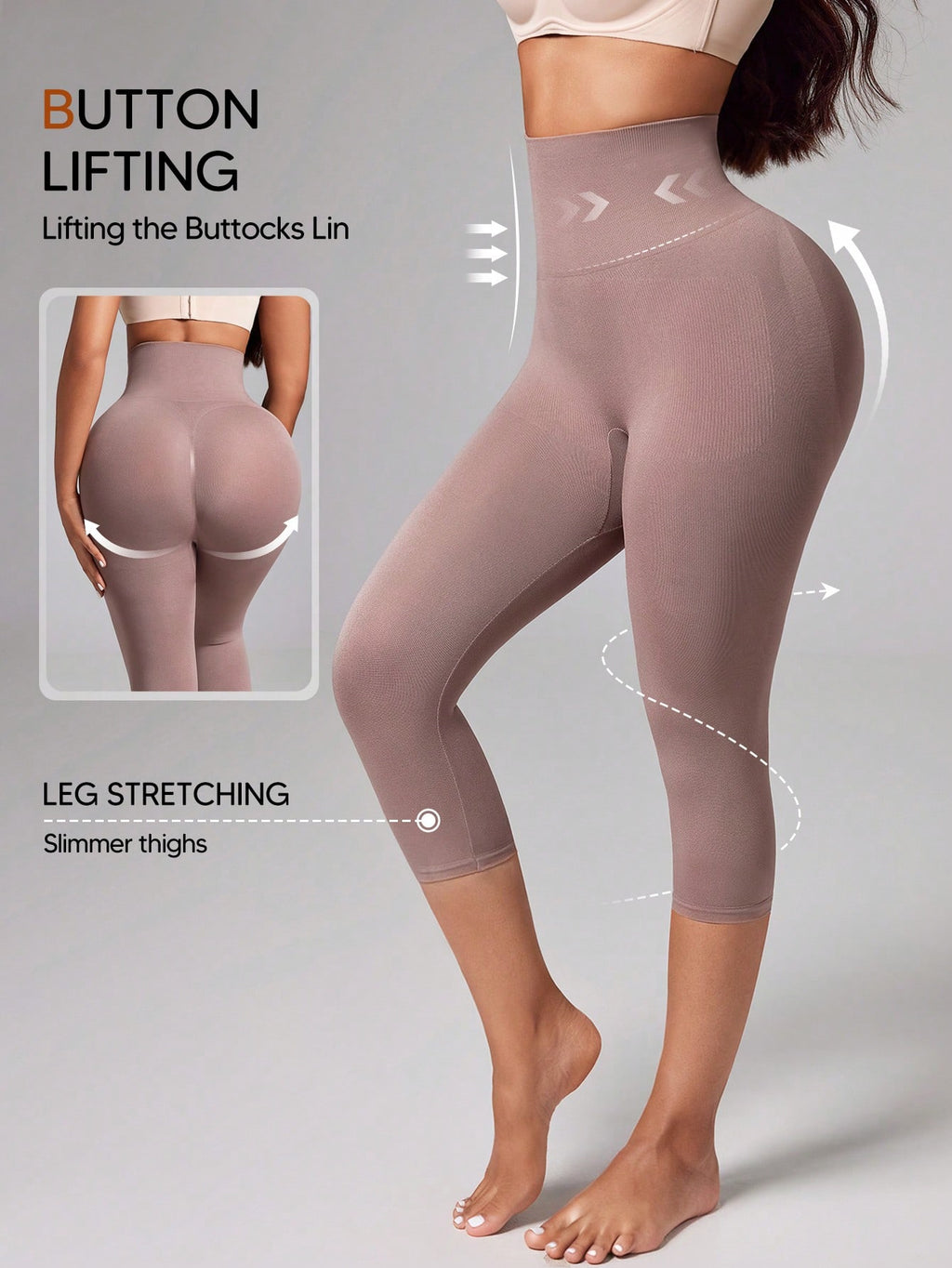 Sculpting 7/8 Length Leggings | High-Waist Tummy Control Shaper