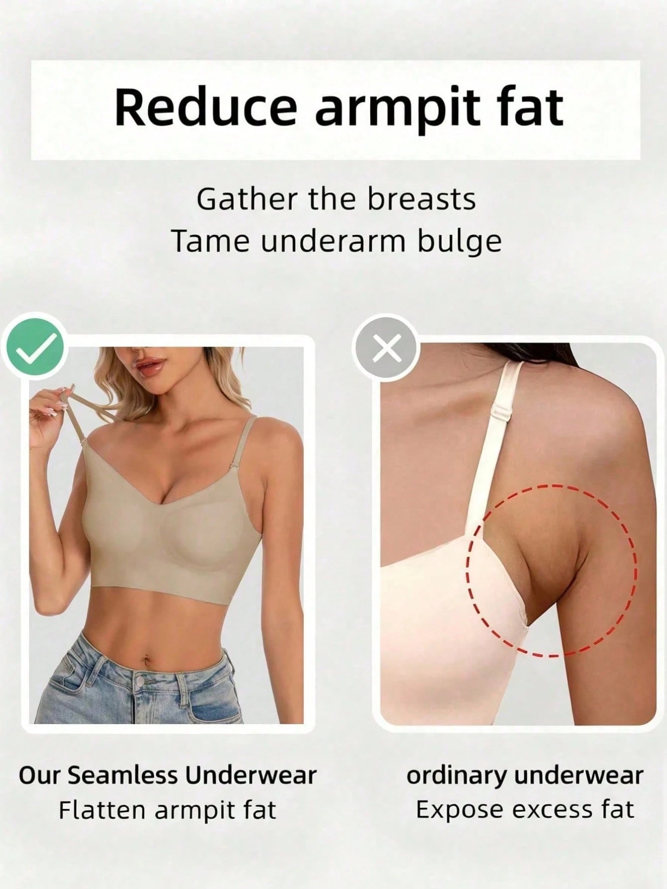 Seamless Backless Bra | Adjustable Straps Breathable Comfort Lightweight Fit | Bridal & Formal Wear