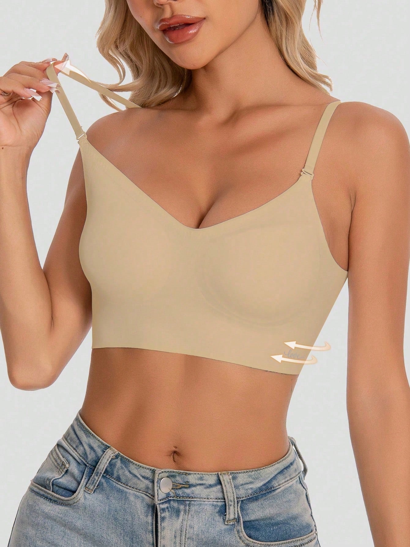 Seamless Backless Bra | Adjustable Straps Breathable Comfort Lightweight Fit | Bridal & Formal Wear