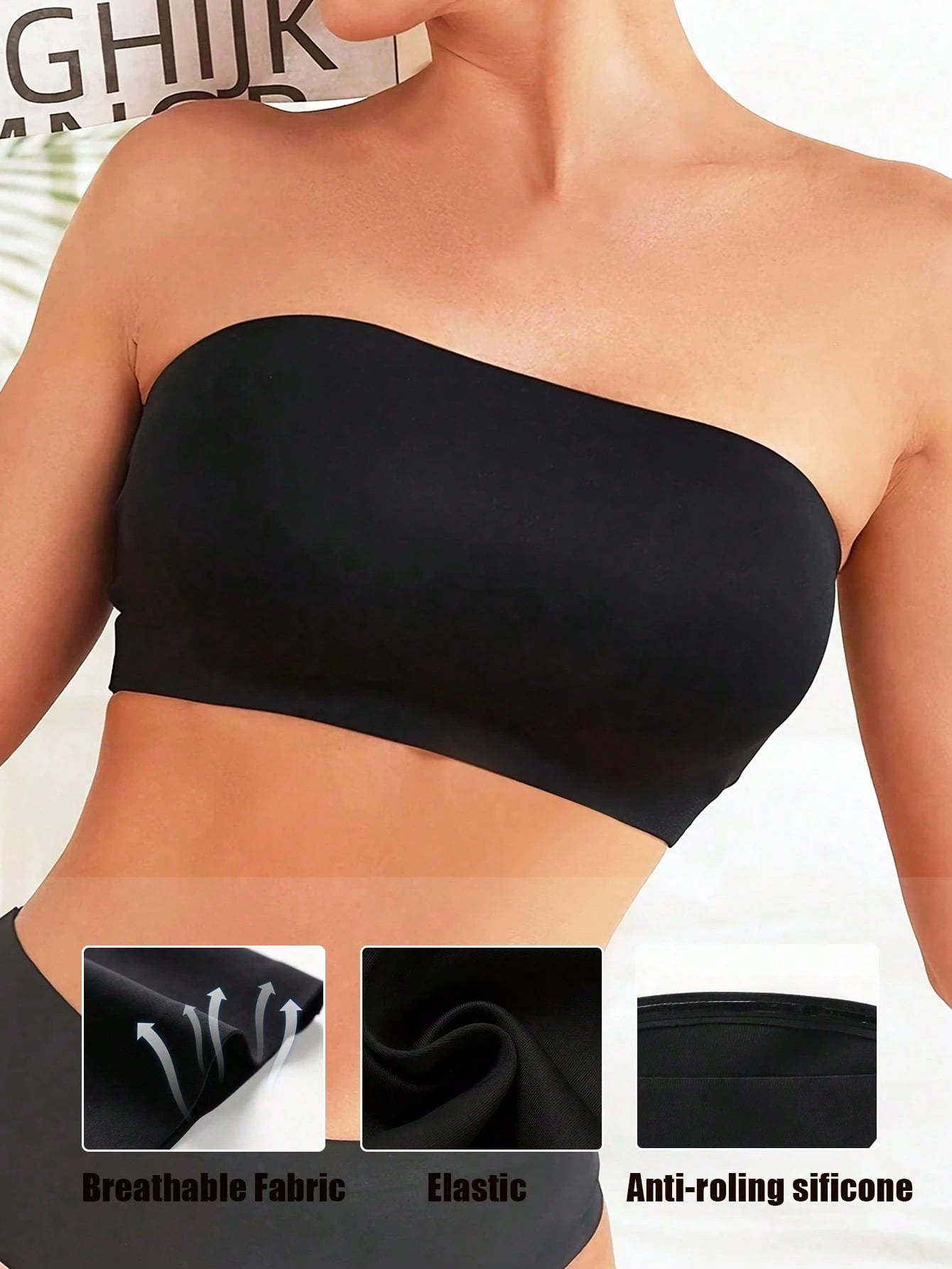 Strapless Bandeau Bra | Seamless Wireless Unpadded Fit | Backless Comfortable Everyday Lingerie