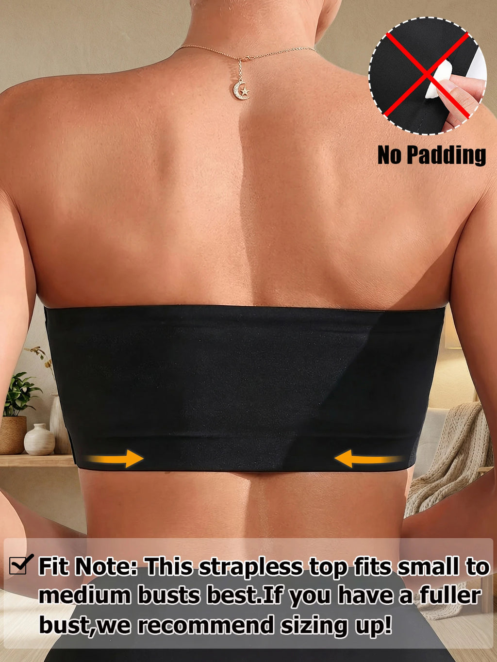 Strapless Bandeau Bra | Seamless Wireless Unpadded Fit | Backless Comfortable Everyday Lingerie