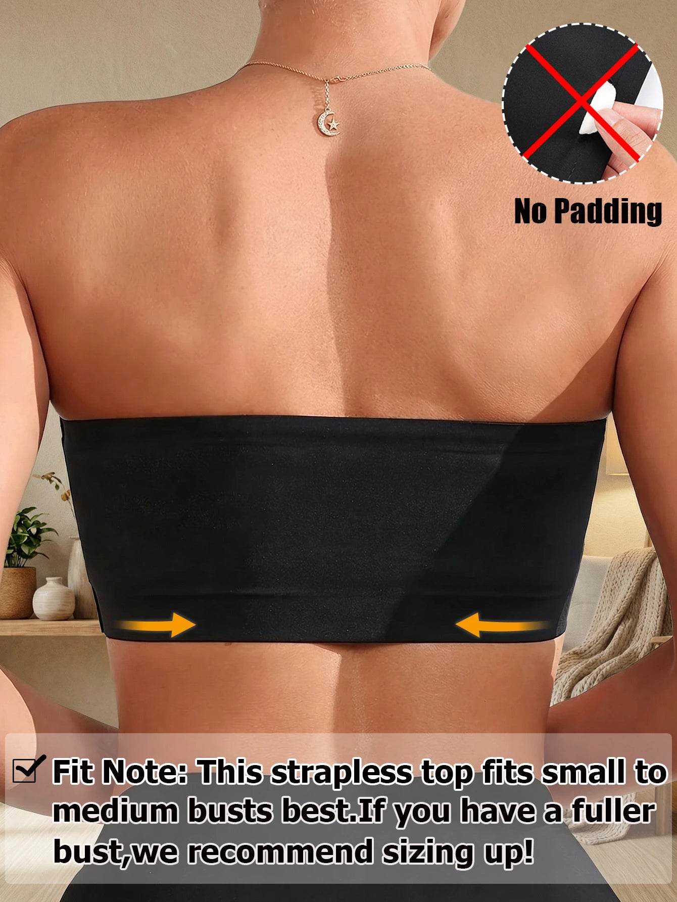 Strapless Bandeau Bra | Seamless Wireless Unpadded Fit | Backless Comfortable Everyday Lingerie