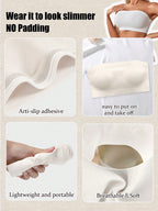 Strapless Bandeau Bra | Seamless Wireless Unpadded Fit | Backless Comfortable Everyday Lingerie
