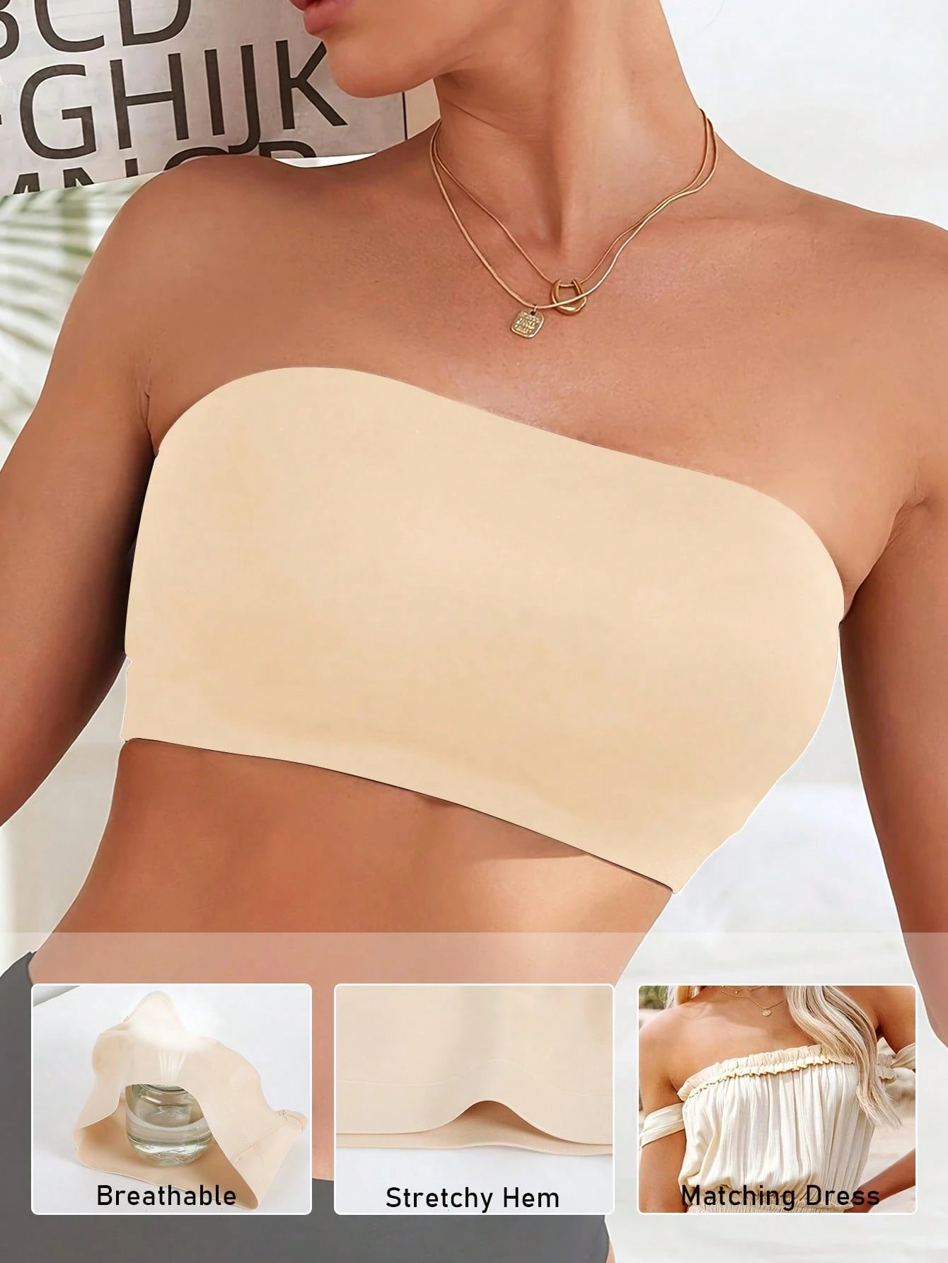 Strapless Bandeau Bra | Seamless Wireless Unpadded Fit | Backless Comfortable Everyday Lingerie