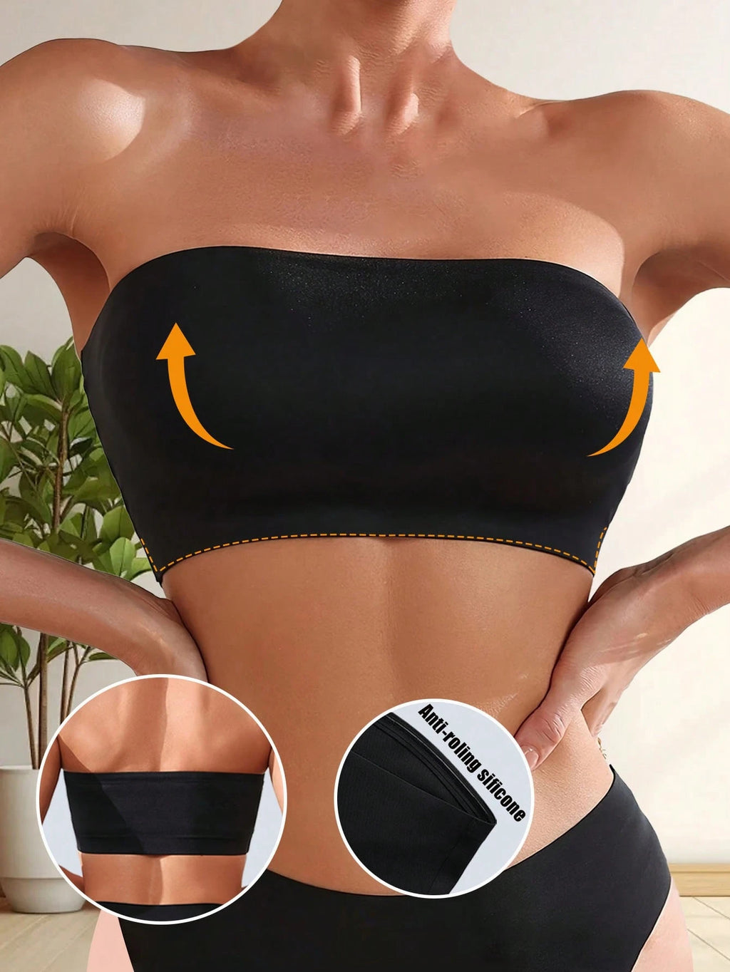 Strapless Bandeau Bra | Seamless Wireless Unpadded Fit | Backless Comfortable Everyday Lingerie