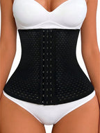 Adjustable Shaping Corset Belt | Breathable Waist Cincher with Triple-Hook Closure